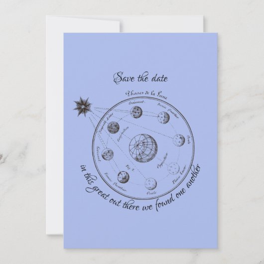 Celestial Save the Date Classic Round Sticker Einladung (Vorderseite)