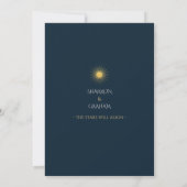 Celestial Save the Date - Midnight Blue und Gold (Rückseite)