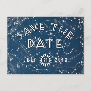 Celestial Save the Date Postcard Ankündigungspostkarte