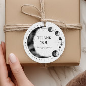 Celestial Schwarz-weiß Moon Phase Wedding Vielen D Geschenkanhänger