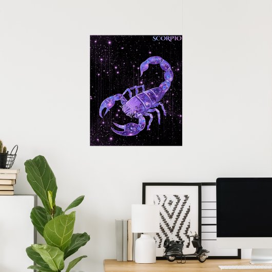 Celestial Scorpio – Astrology Art Poster (Heimbüro)