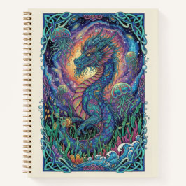 Celestial Sea Dragon Aquatic Zen tangle Journal Notizblock