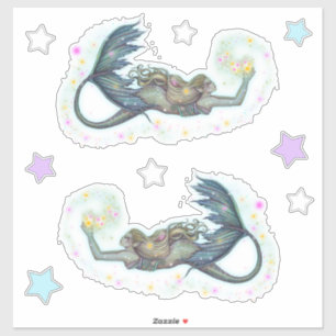 Celestial Sea Mermaid Stickers von Molly Harrison Aufkleber