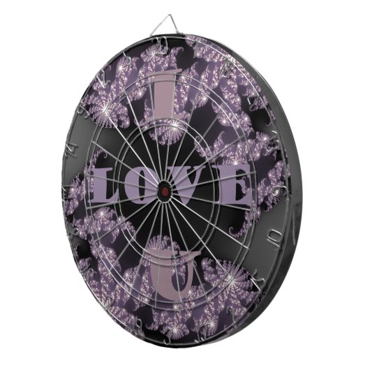 Celestial Sentiments I Liebe You Galactic Gruß Dartscheibe (Vorderseite rechts)