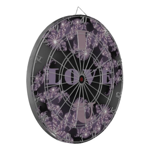 Celestial Sentiments I Liebe You Galactic Gruß Dartscheibe (Vorderseite Links)