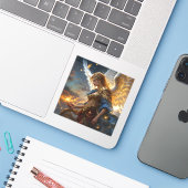 Celestial Sentinel - Engel der Morgendämmerung und Aufkleber (Laptop mit iPhone)