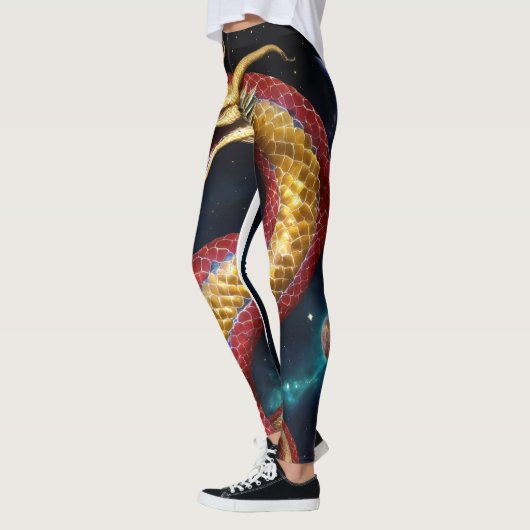 Celestial Serpent: Kosmische Leggings (Links)