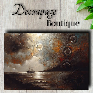 Celestial Ship Journey Decoupage Seidenpapier