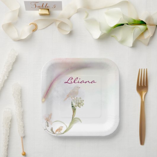 Celestial Shooting Star Paper Plate Pappteller (Hochzeit)