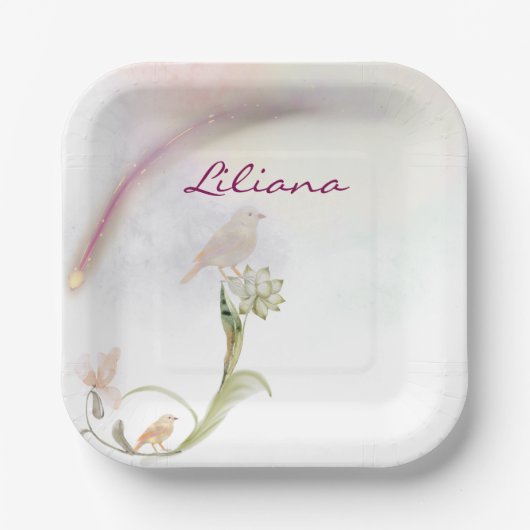 Celestial Shooting Star Paper Plate Pappteller (Vorderseite)