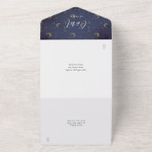 Celestial Signature Script Wedding All In One Einladung (Außenbereich)