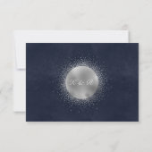 Celestial Silver Crescent Moon UAWG Response Card RSVP Karte (Rückseite)