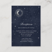 Celestial Silver Moon Empfang Umschließungskarte Begleitkarte (Vorderseite)