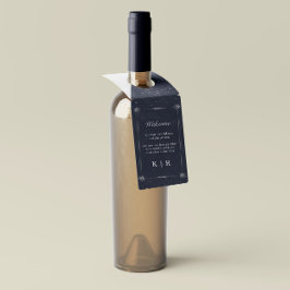 Celestial Silver Moon Wedding Bottle Hanger Tags Flaschenanhänger