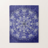 Celestial Silver Triple Moon Goddess Mandala Puzzle (Vertikal)
