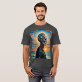 Celestial Skeleton Sunset Art Shirt (Vorne ganz)