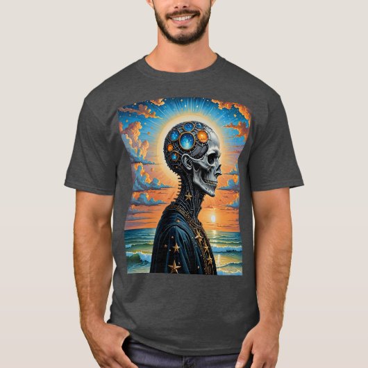 Celestial Skeleton Sunset Art Shirt (Vorderseite)