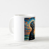 Celestial Skeleton Sunset Art Shirt Kaffeetasse (Vorderseite Links)