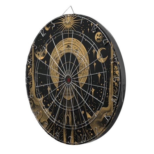 Celestial Skull Night Sky Dartscheibe (Vorderseite rechts)