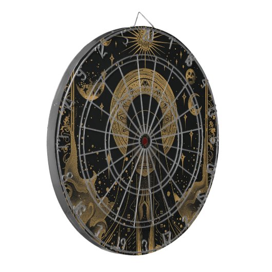 Celestial Skull Night Sky Dartscheibe (Vorderseite Links)