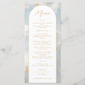 Celestial Sky Blue Clouds Mystical Boho Menü Menükarte (Vorderseite)