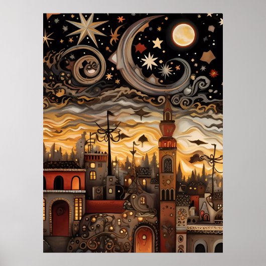 Celestial Sky Boho Poster (Vorne)