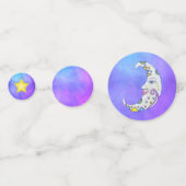 Celestial Sky Extravagant Crescent Moon Yellow Sta Konfetti (Vorderseiten)