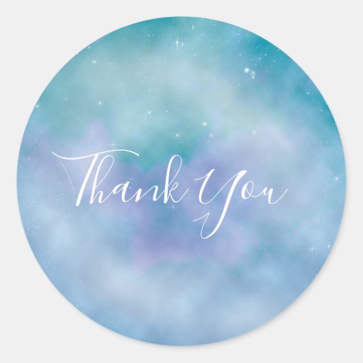 Celestial Sky Galaxy Baby Shower Fevor Stickers (Vorderseite)