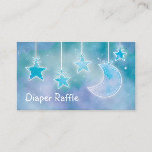Celestial Sky Galaxy Baby Shower Windel-Raffle Begleitkarte