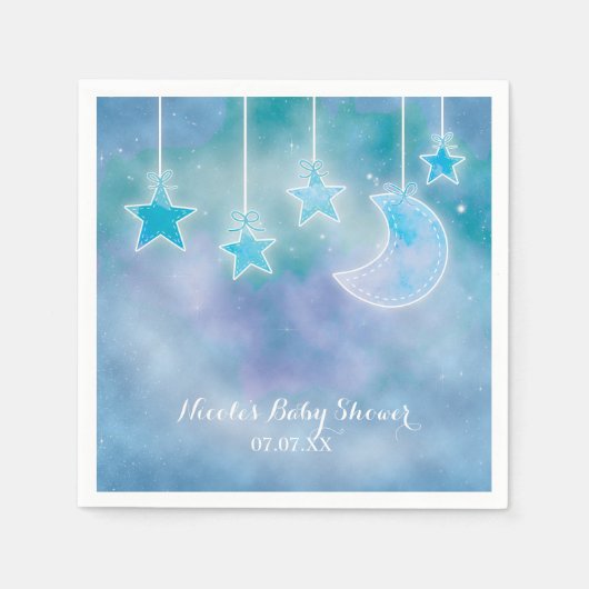 Celestial Sky Galaxy Cosmic Baby Dusche Napkins Serviette (Vorderseite)