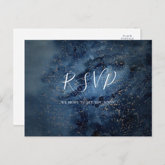 Celestial Sky | Gold Menu Choice UAWG Postcard Postkarte (Vorne/Hinten)