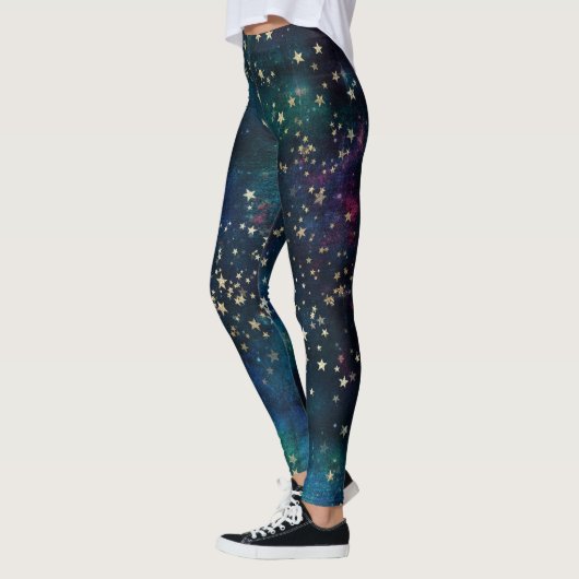 Celestial Sky Gold Stars Leggings (Links)