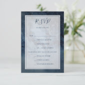 Celestial Sky mit Frame Menu Auswahl RSVP Karte (Stehend Vorderseite)