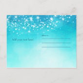 Celestial Sky Moon Sparkle Party Save the Date Ankündigungspostkarte (Rückseite)