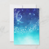 Celestial Sky Moon Sparkle Party Tischnummer Card (Rückseite)