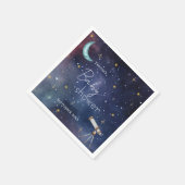 Celestial Sky Moon & Stars Babydusche Serviette (Ecke)