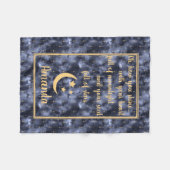 Celestial Sky Moon Stars Navy Fleecedecke (Vorderseite (Horizontal))