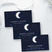Celestial Sky Moon Stars Wedding Registry Card Begleitkarte
