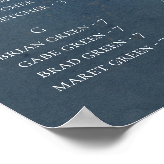 Celestial Sky | Silver Alphabetic Seekarte Poster (Ecke)