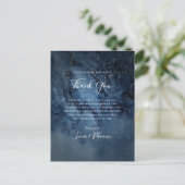 Celestial Sky Silver Vielen Dank Empfang Card Postkarte (Stehend Vorderseite)