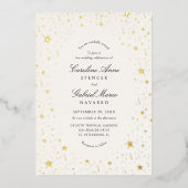 Celestial Sky Stars Wedding Foil Invitation Folieneinladung (Vorderseite)