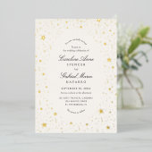 Celestial Sky Stars Wedding Foil Invitation Folieneinladung (Stehend vorne)