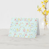 Celestial Sky Watercolor Alphabet Karte (Gelbe Blume)