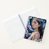Celestial Sky Woman Dreams Spiral Notebook Notizblock (Innenseite)