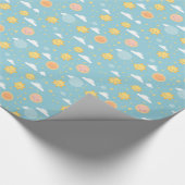Celestial Smiles Baby Showwwwrapping Paper Geschenkpapier (Ecke)