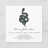 Celestial Snake Square Business Card Quadratische Visitenkarte (Rückseite)