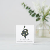 Celestial Snake Square Business Card Quadratische Visitenkarte (Stehend Vorderseite)