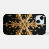 Celestial Snowflake Golden Glam Phone Case iPhone 15 Hülle (Rückseite (Horizontal))