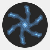 Celestial Snowflake - Runder Aufkleber (Vorderseite)