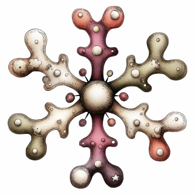 Celestial Snowform Bloom Freistehende Fotoskulptur (Vorne)